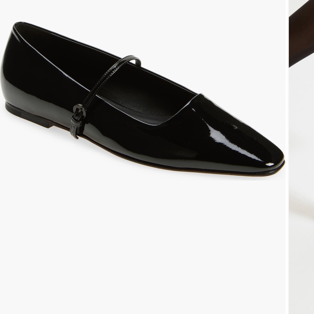 Dear Frances Black Patent Leather Flats